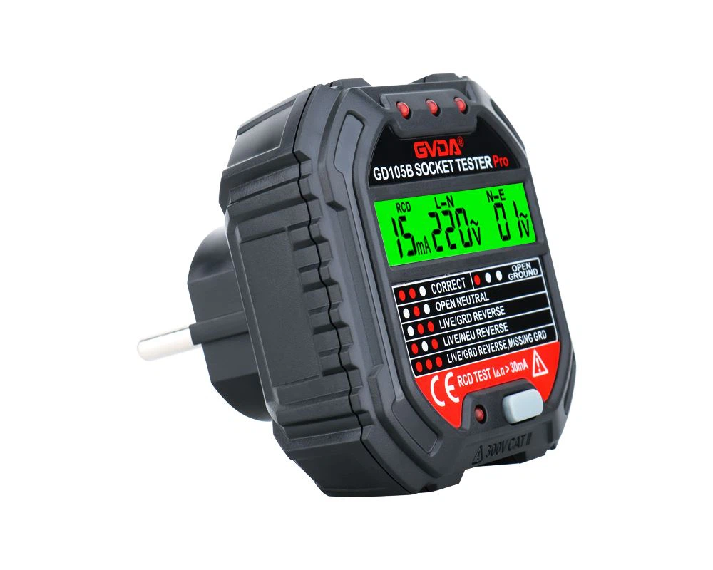 RCD (या GFCI) सॉकेट परीक्षक का परीक्षण
